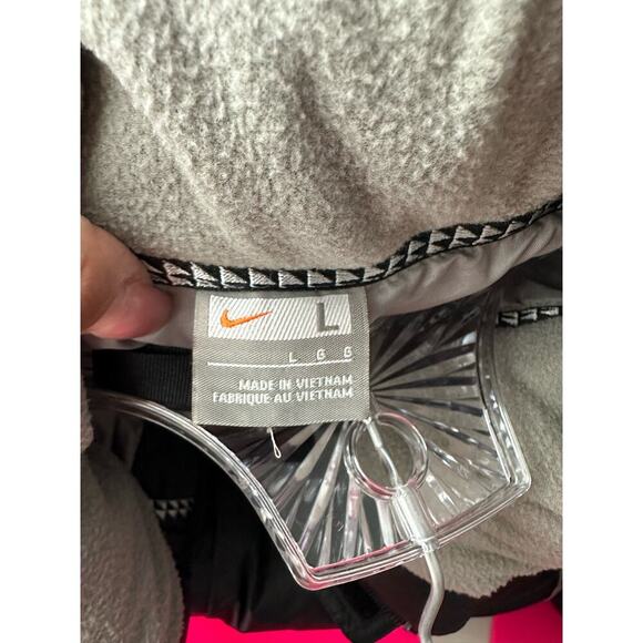 Vintage Nike Men's Full-Zip Down Puffer Jacket Swoosh Logo Black Gray Size Large - Picture 5 of 7